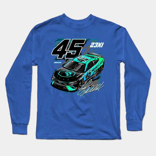 Tyler Reddick 23XI Racing MoneyLion Car Long Sleeve T-Shirt by art.Hamdan